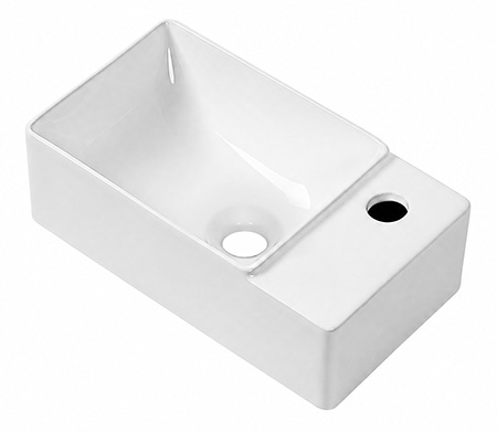Valamu AXERA 395x220x125, parem, valge